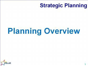 Strategic Planning