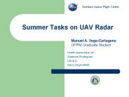 Summer Tasks on UAV Radar