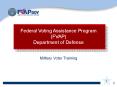 Military Voter Training PowerPoint PPT Presentation