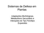 Sistemas de Defesa em Plantas