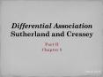 Differential Association Sutherland and Cressey PowerPoint PPT Presentation