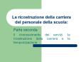 La ricostruzione della carriera del personale della scuola: PowerPoint PPT Presentation