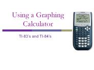 Using a Graphing Calculator