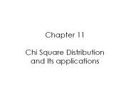 Chapter 11 Chi Square Distribution and Its applications
