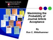 Maximizing the Probability of Journal Article Acceptance