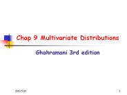 Chap 9 Multivariate Distributions Ghahramani 3rd edition