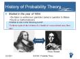 History of Probability Theory PowerPoint PPT Presentation