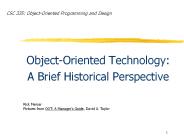 CSC 335: Object-Oriented Programming and Design