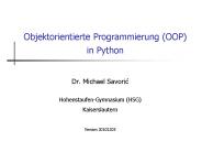 Objektorientierte Programmierung (OOP) in Python