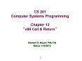 CS 201 Computer Systems Programming Chapter 12  PowerPoint PPT Presentation