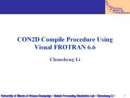 CON2D Compile Procedure Using Visual FROTRAN 6.6