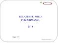 RELAZIONE SULLA                   PERFORMANCE                                     2014 PowerPoint PPT Presentation