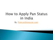 PAN card status online