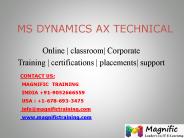 MS DYNAMICS AX TECHNICAL ONLINE TRAINING IN USA