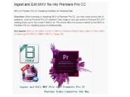 Ingest and Edit MKV file into Premiere Pro CC