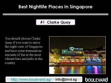 Best nightlife places in Singapore