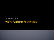 More Voting Methods