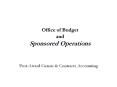 Office of Budget and Sponsored Operations PowerPoint PPT Presentation