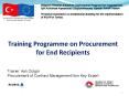 Training Programme on Procurement for End Recipients PowerPoint PPT Presentation