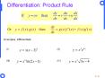 Differentiation: Product Rule PowerPoint PPT Presentation