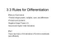 3.3 Rules for Differentiation PowerPoint PPT Presentation