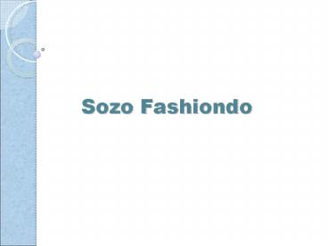 SOZO FASHIONINDO