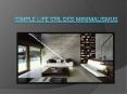 Simple Life Stil des Minimalismus PowerPoint PPT Presentation