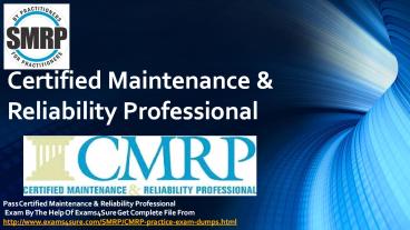 CMRP Dumps