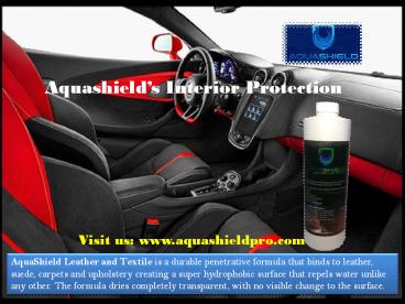 Aquashield’s Interior Protection