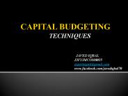 Capital Budgeting Techniques