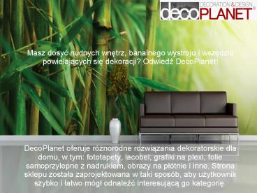 Decoplanet