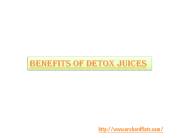 Benefits of Detox Juices