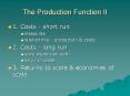 The Production Function II PowerPoint PPT Presentation