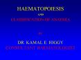 HAEMATOPOIESIS  AND  CLASSIFICATION OF ANAEMIA PowerPoint PPT Presentation
