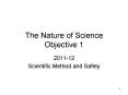The Nature of Science Objective 1 PowerPoint PPT Presentation