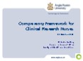 Competency Framework for Clinical Research Nurses PowerPoint PPT Presentation
