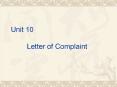 Unit 10        Letter of Complaint PowerPoint PPT Presentation