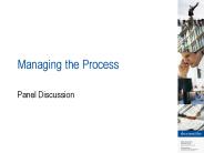 Managing the Process