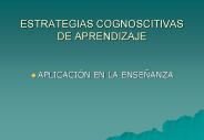 ESTRATEGIAS COGNOSCITIVAS DE APRENDIZAJE