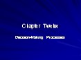 Chapter Twelve PowerPoint PPT Presentation