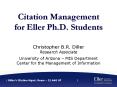 Citation Management for Eller Ph.D. Students PowerPoint PPT Presentation