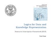 Logics for Data and Knowledge Representation