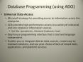 Database Programming (using ADO) PowerPoint PPT Presentation