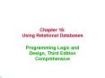 Chapter 16: Using Relational Databases PowerPoint PPT Presentation