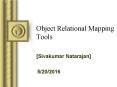 Object Relational Mapping Tools PowerPoint PPT Presentation