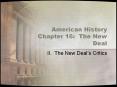 American History Chapter 16: The New Deal PowerPoint PPT Presentation