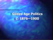 Gilded Age Politics