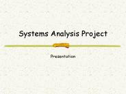 Systems Analysis Project
