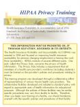 HIPAA Privacy Training PowerPoint PPT Presentation