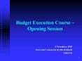 Budget Execution Course  PowerPoint PPT Presentation